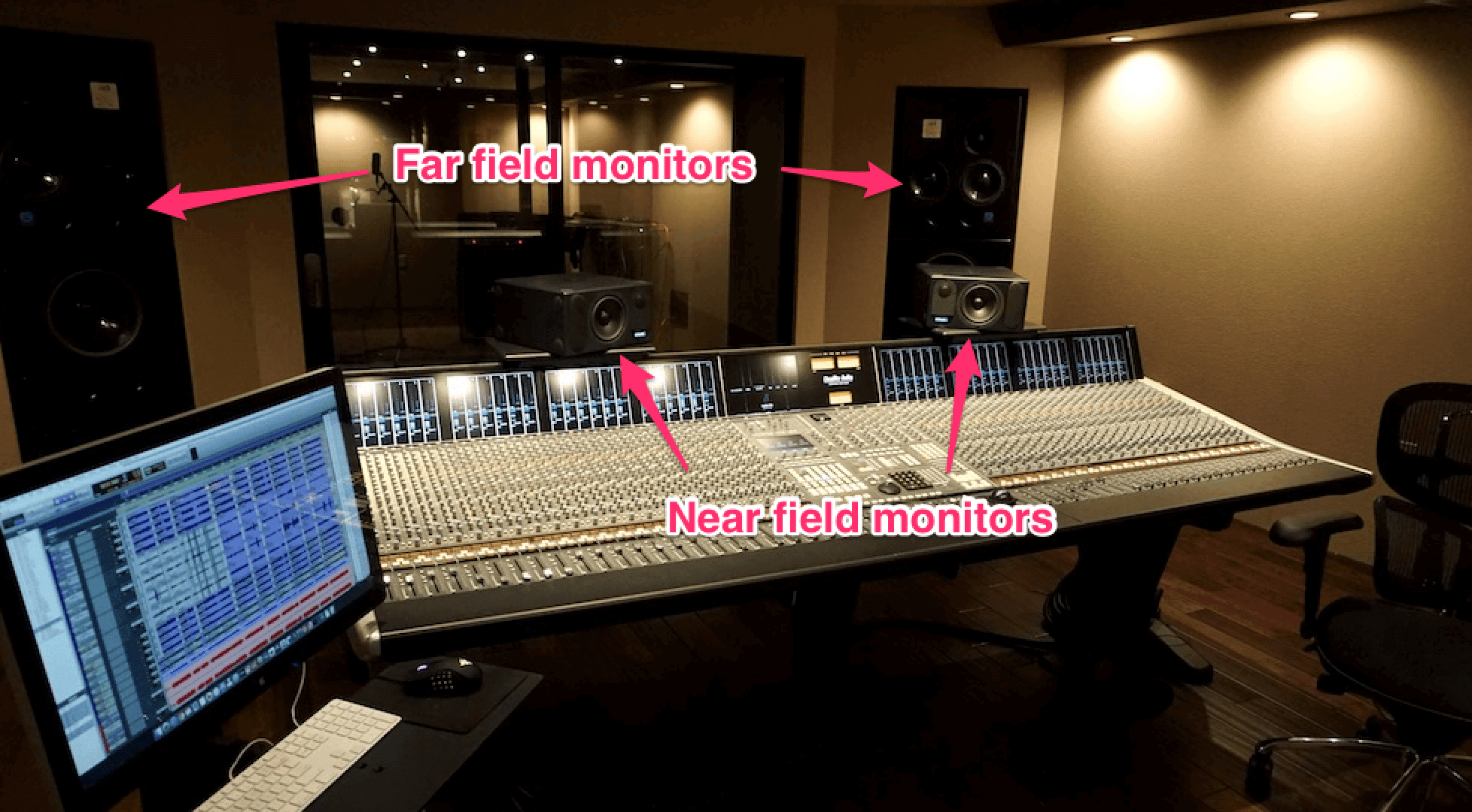 Near field vs. far field monitors