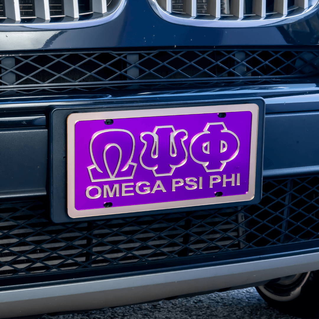Omega Psi Phi License Plates