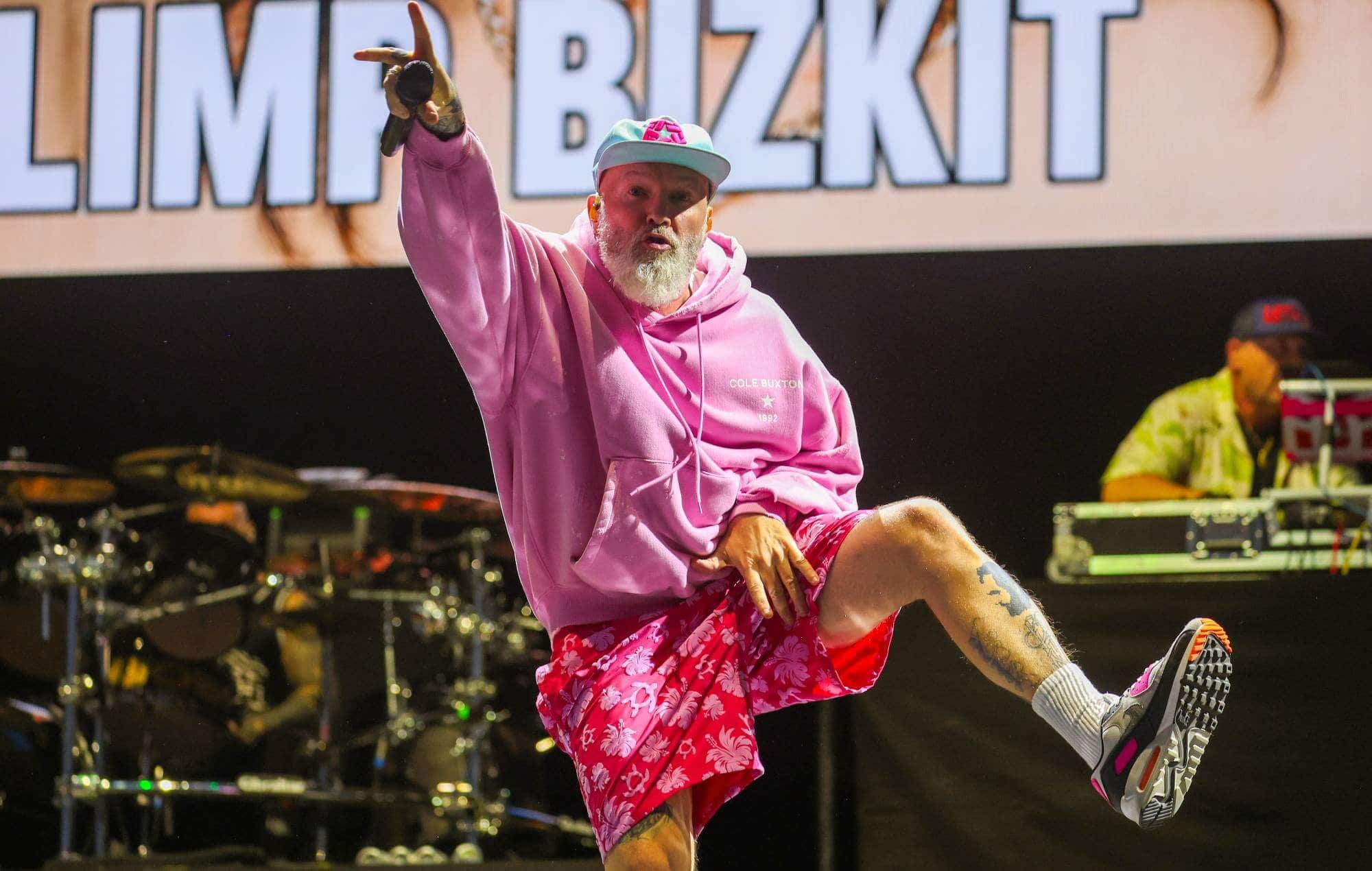 Limp Bizkit performing at Reading Festival 2025