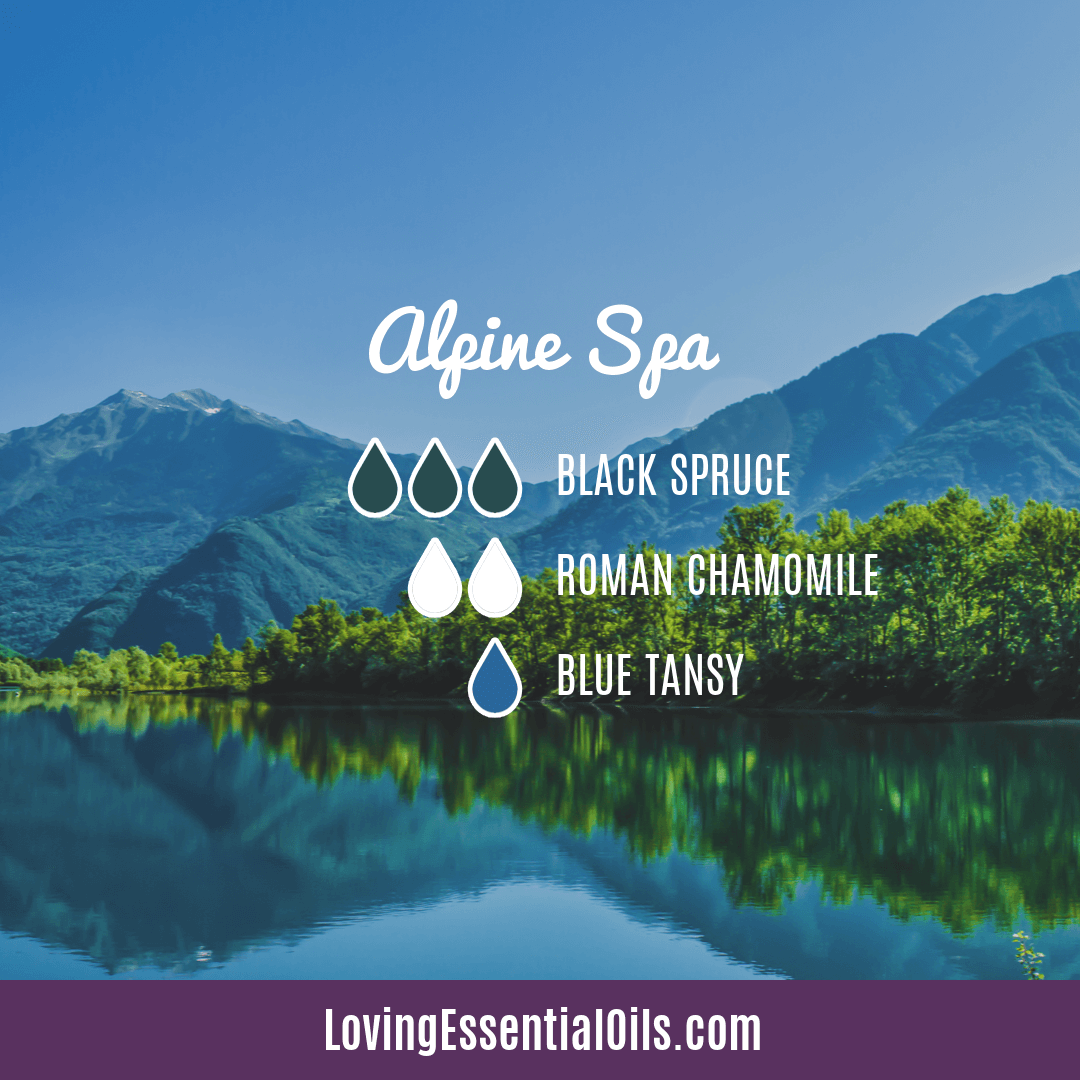 Chamomile blends well with by Loving Essential Oils | Alpine Spa with black spruce and blue tansy