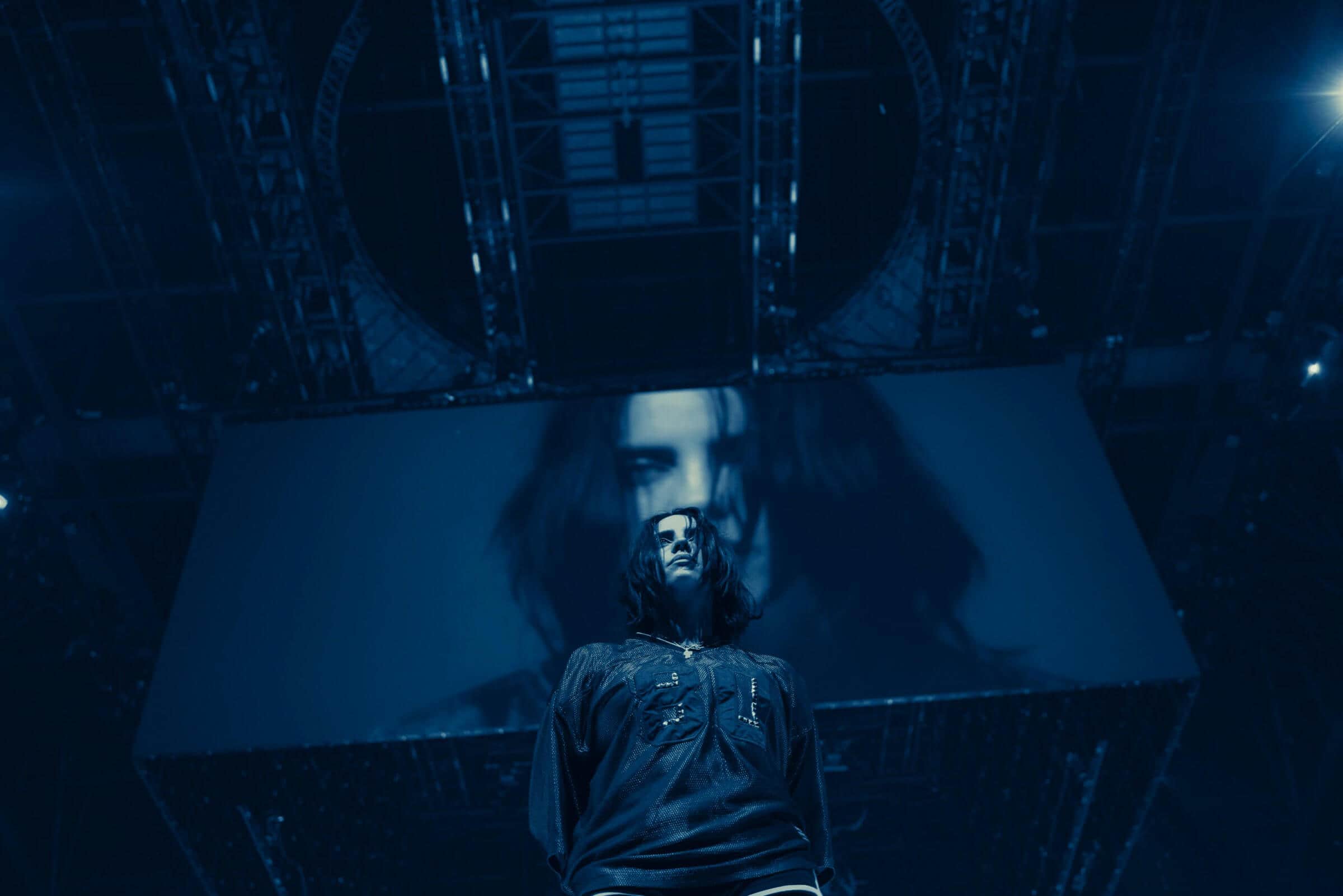 Billie Eilish performing live, credit Henry Hwu