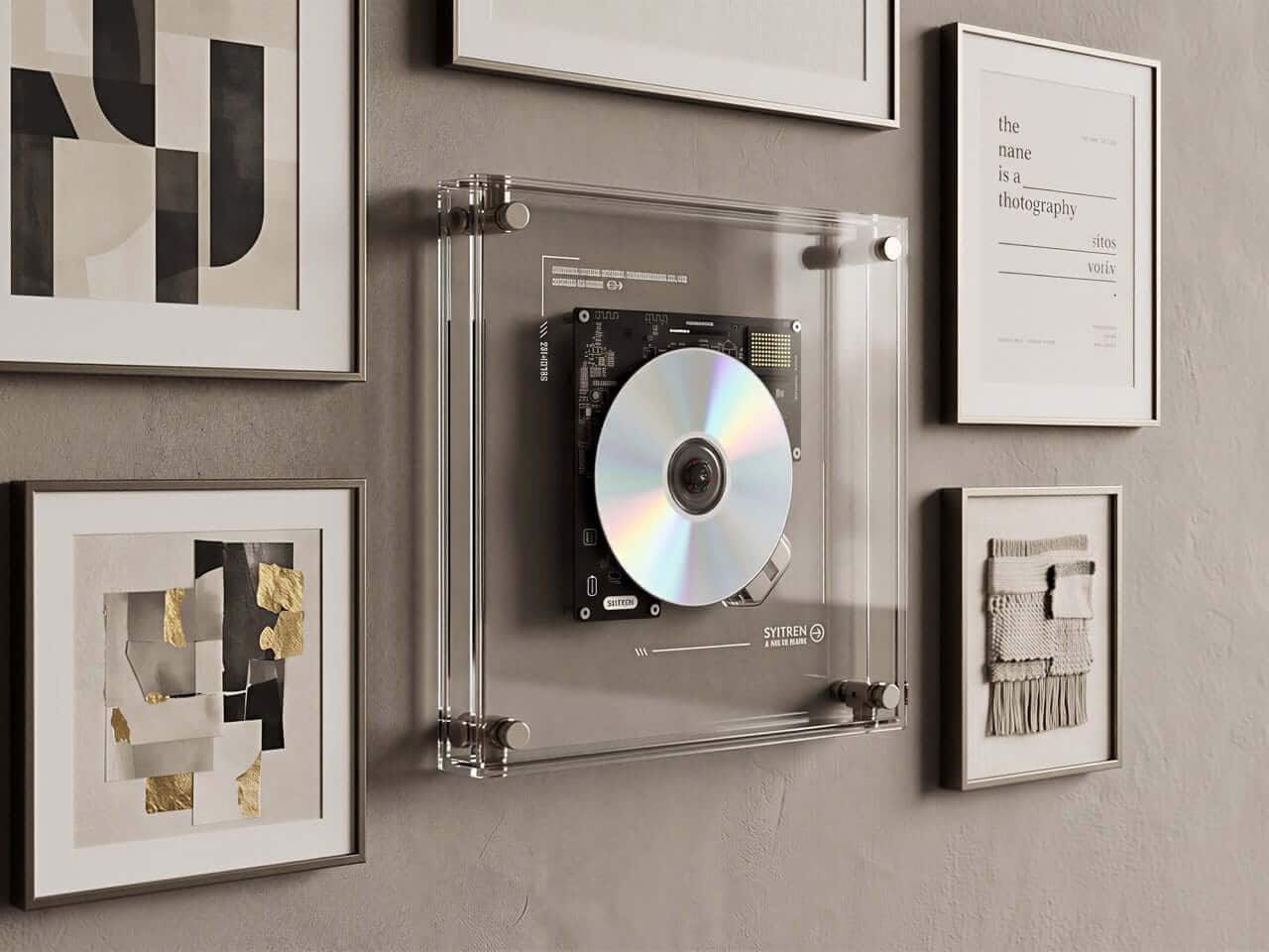 The display provides track details with stylish LED feedback.
