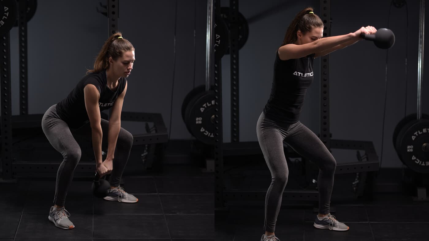 Kettlebells Swings auf Gymnastikmatten
