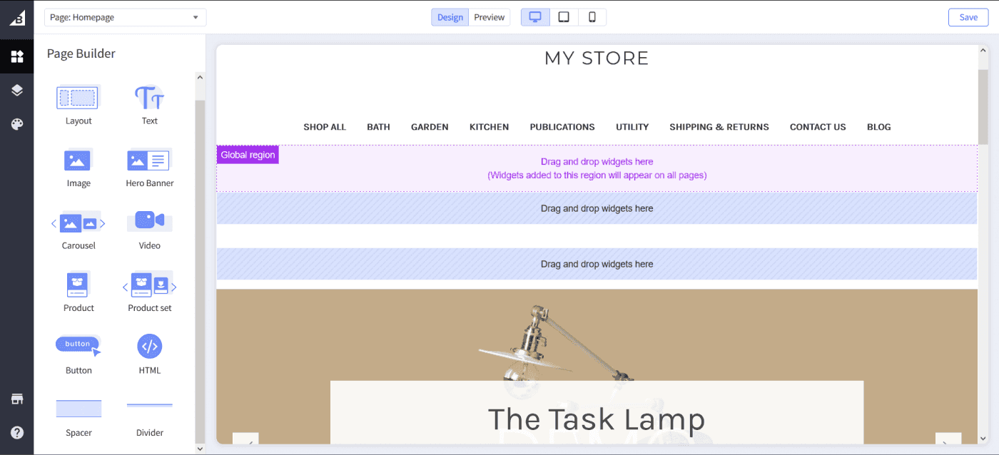 BigCommerce page builder