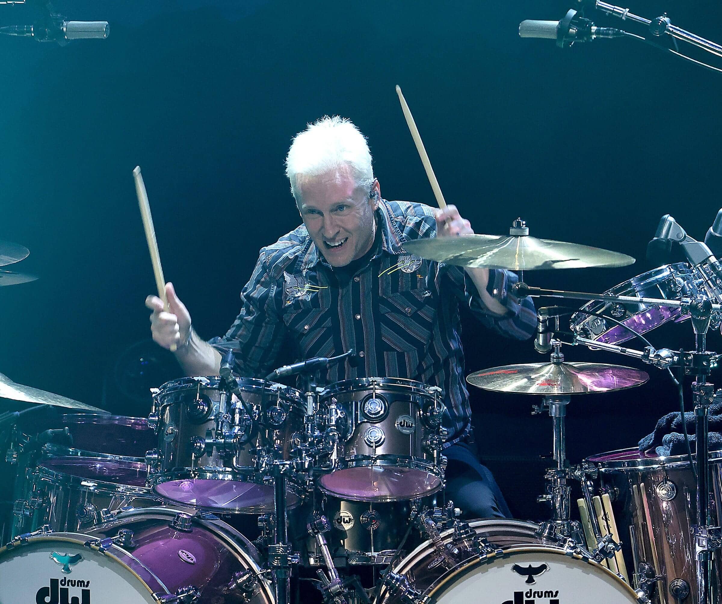Josh Freese performing with Foo Fighters