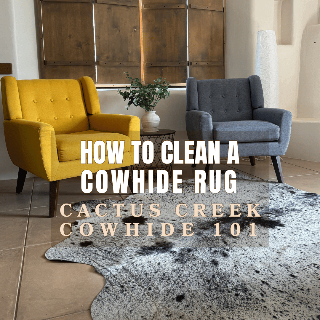 how to clean a cowhide rug