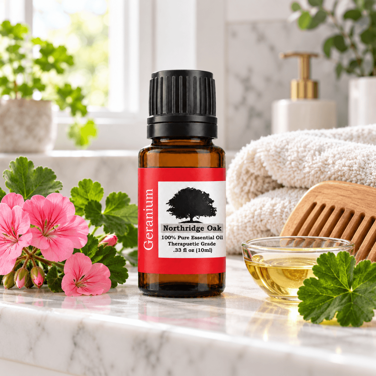 Geranium Essential Oil for Hair and Scalp