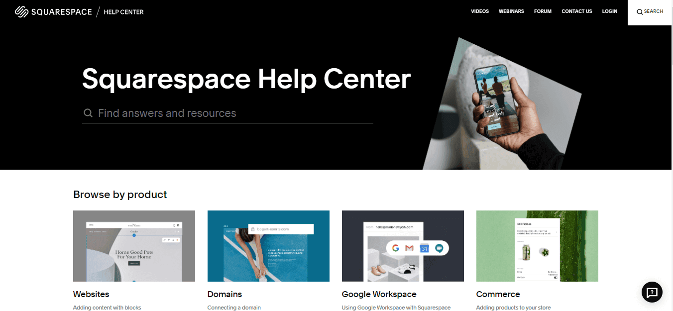 Squarespace help center