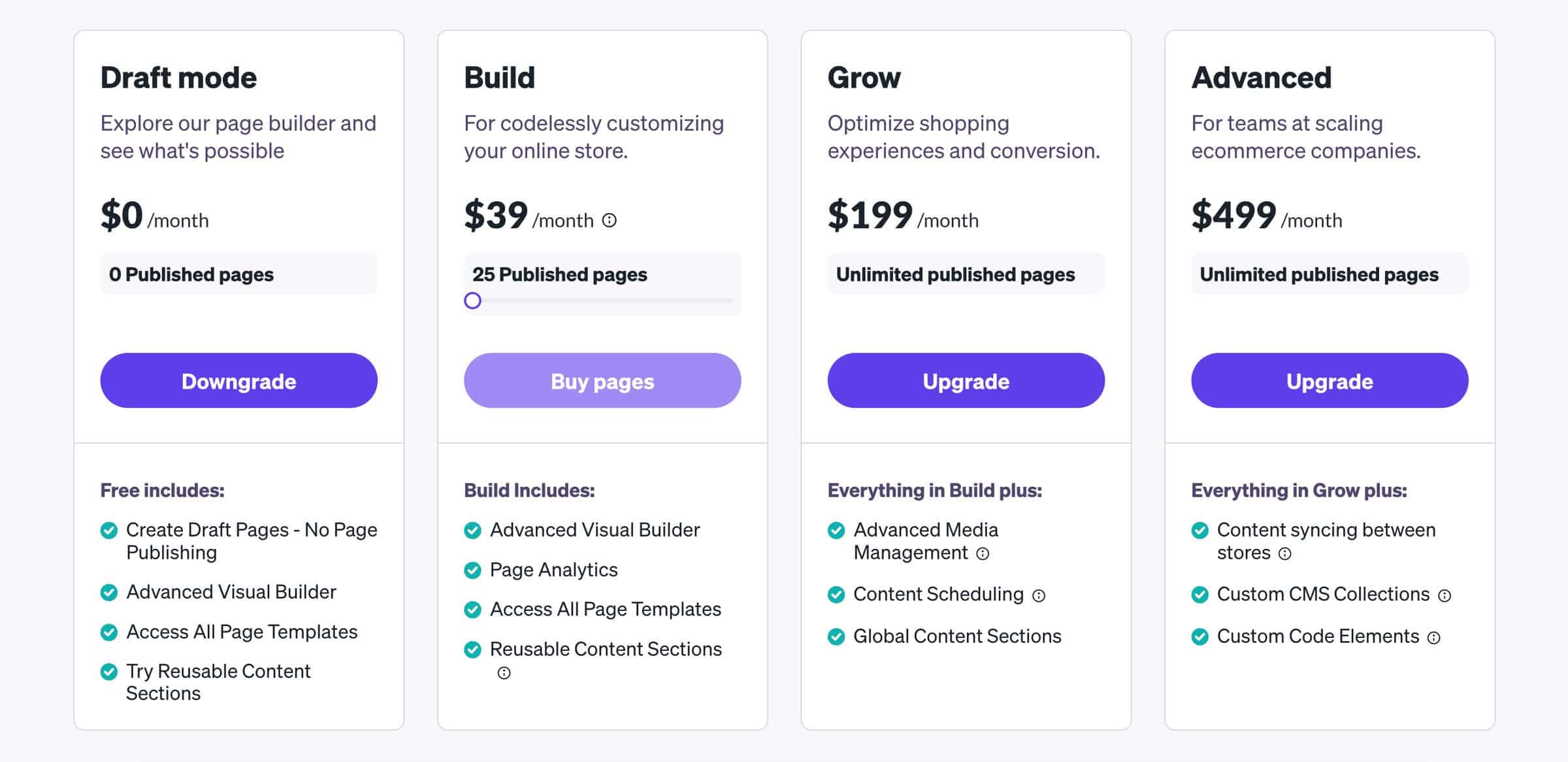 Shogun pricing plans