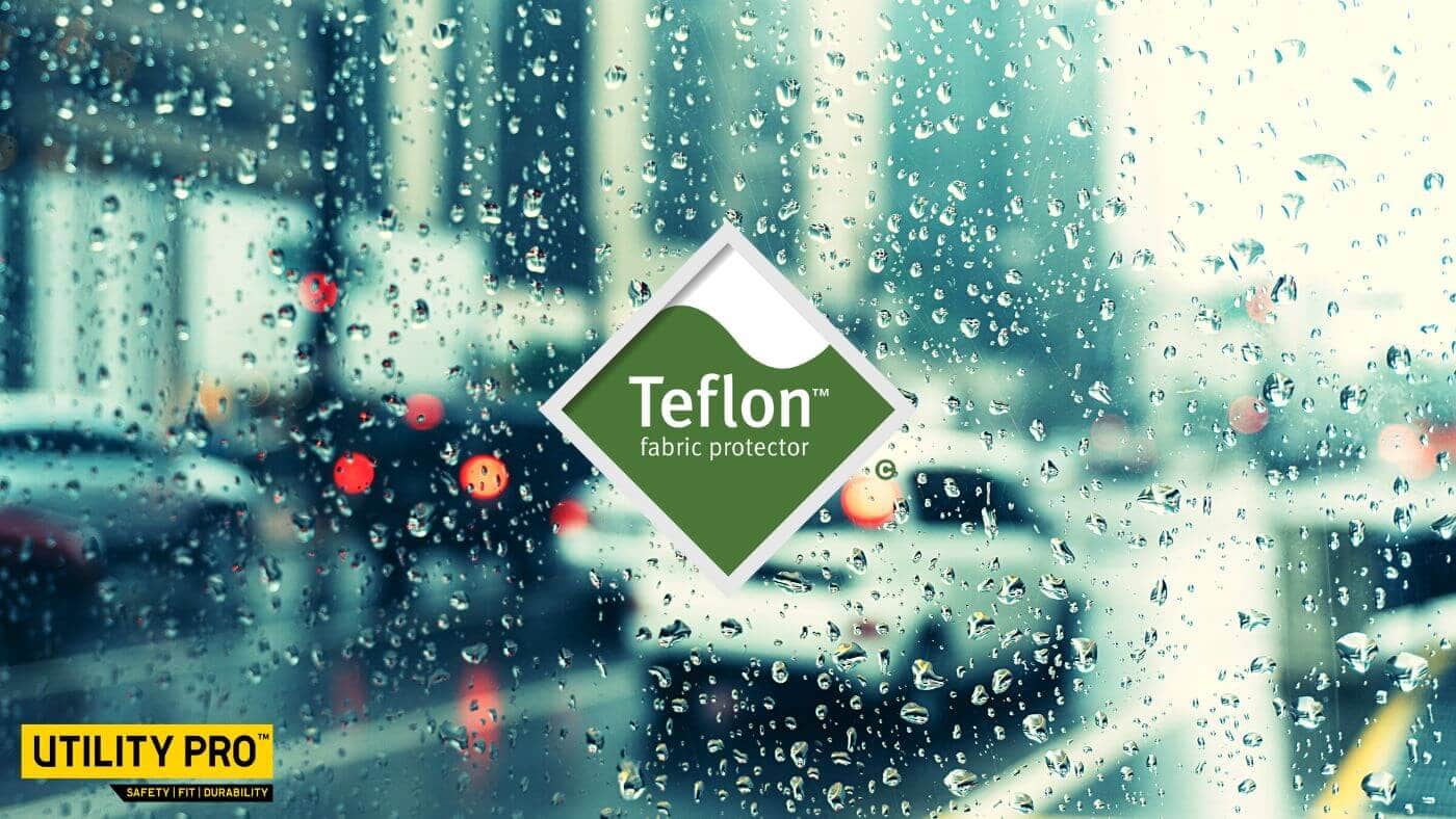 Water and stain-resistant safety apparel