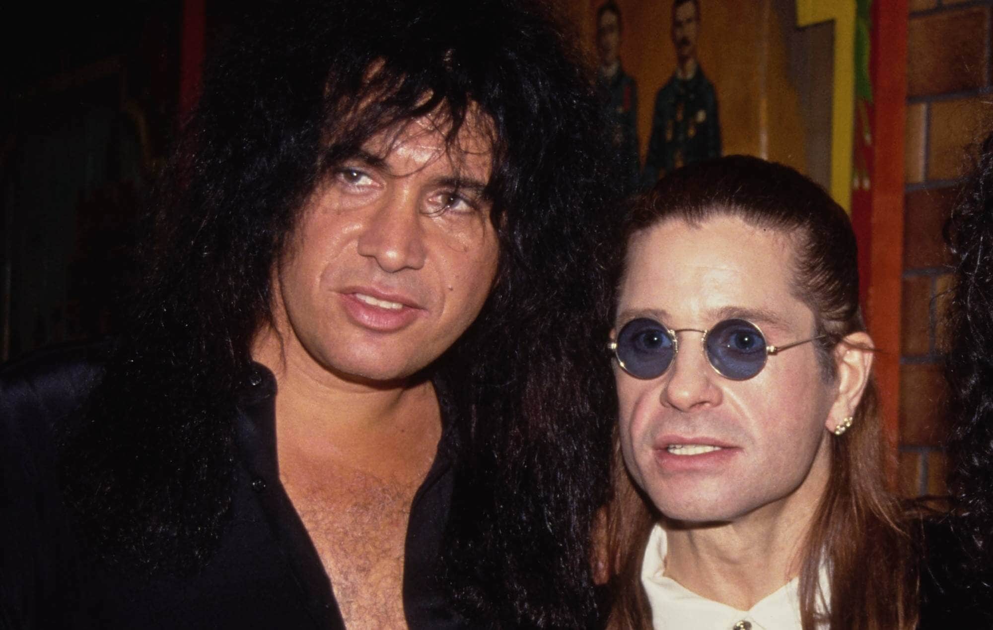 Gene Simmons and Ozzy Osbourne during their iconic rock days.