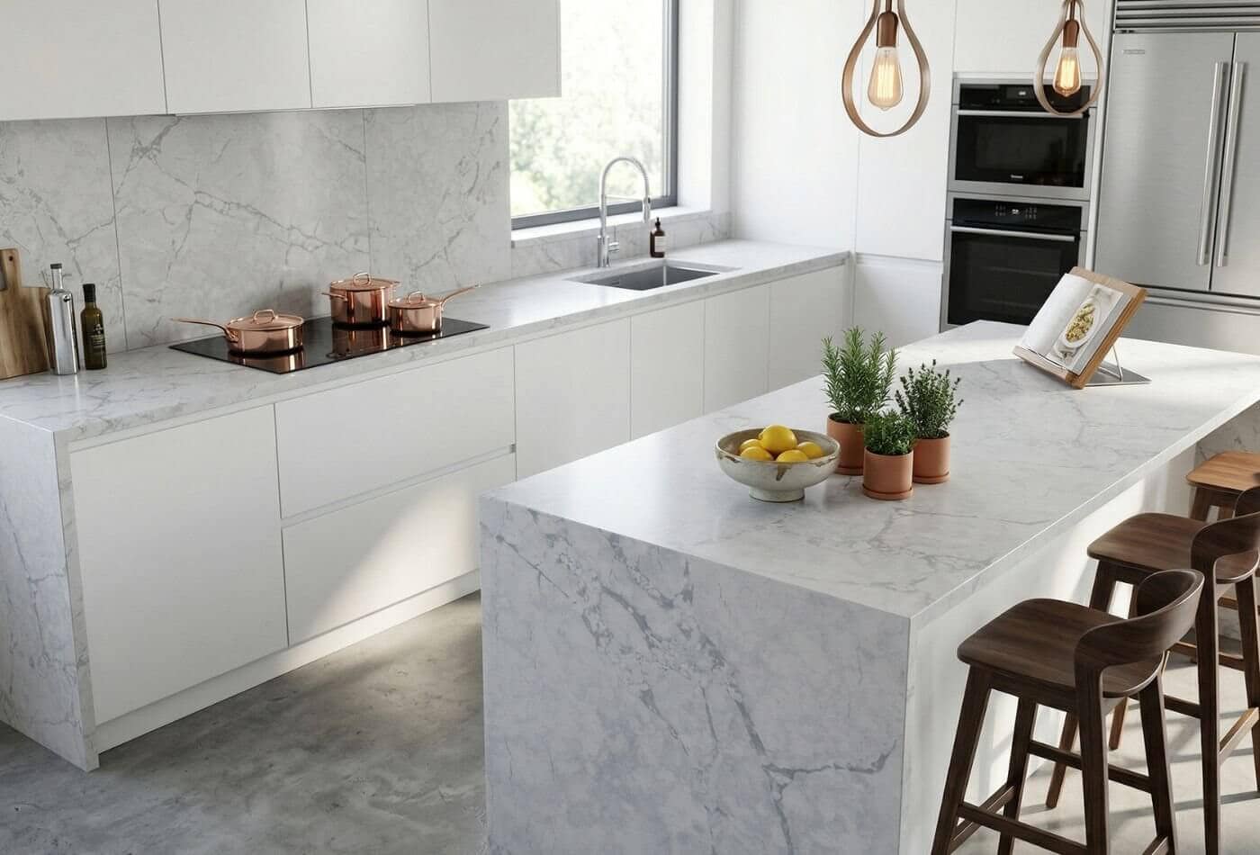 rock crystal quartz worktop