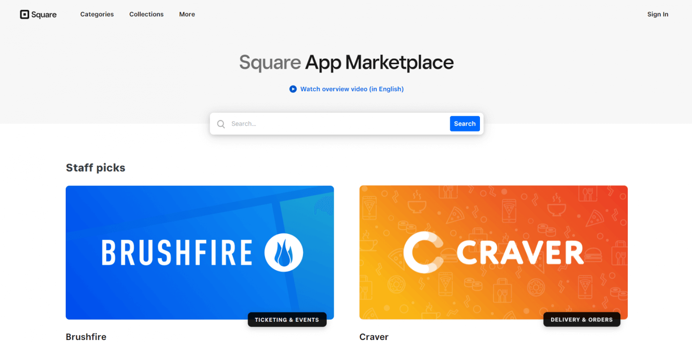 Square Online App Marketplace integrations