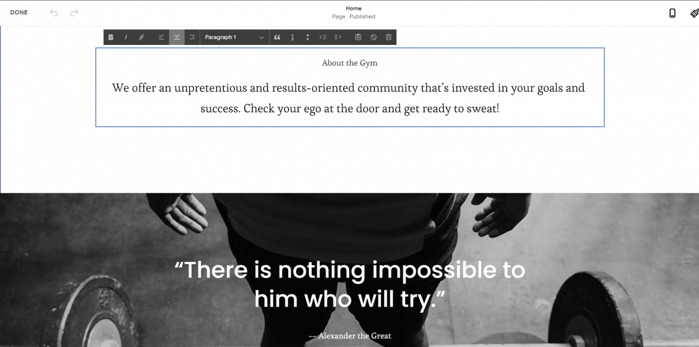 Squarespace customization