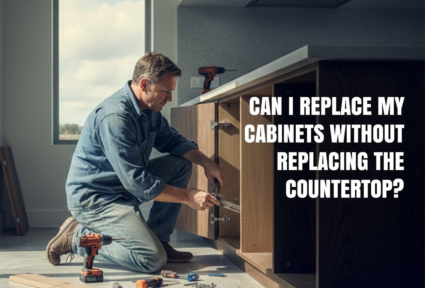 Can I replace my cabinets without replacing the countertop