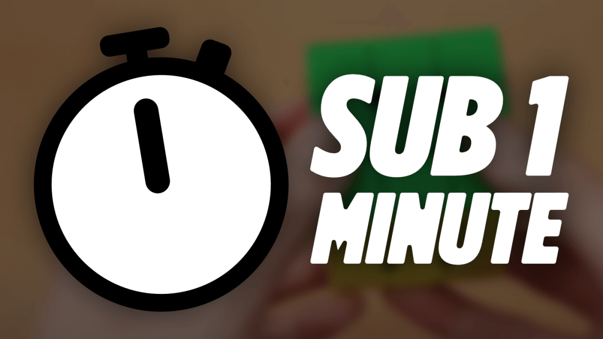 How to Become Sub 1 Minute on the 3x3 Rubik's Cube