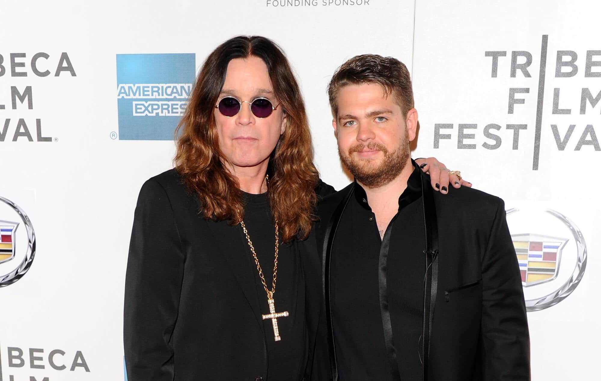 Ozzy Osbourne and Jack Osbourne sharing a moment