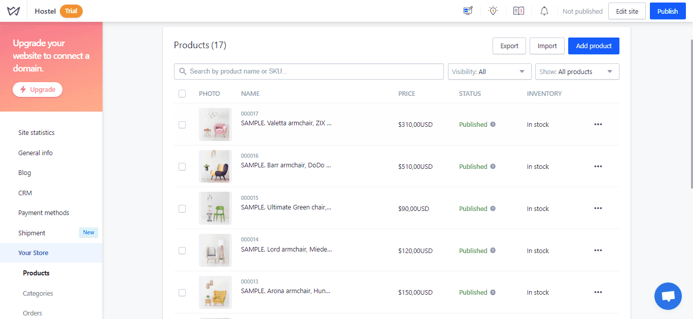 Weblium vs Shopify weblium store