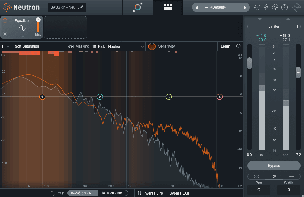 Masking between kick and bass in Neutron