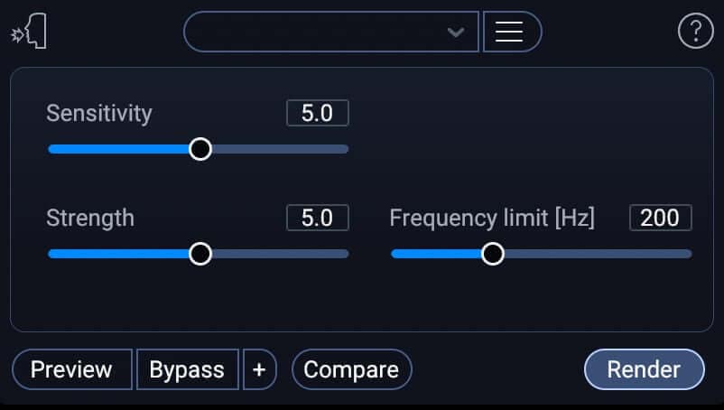 iZotope RX 12 De-plosive module