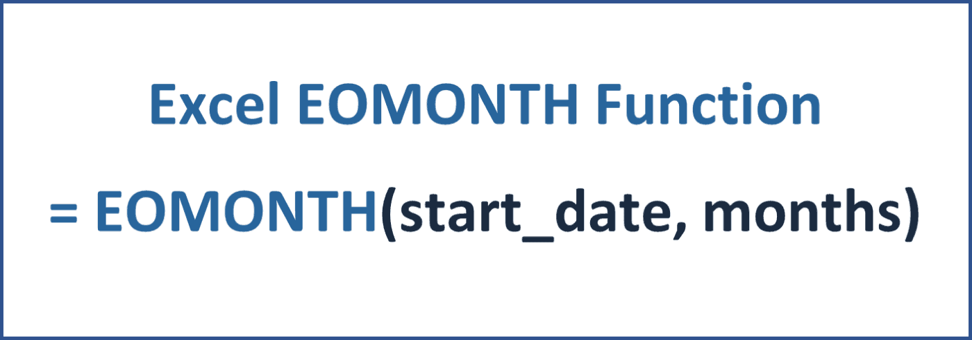 EOMONTH Function - Financial Modeling