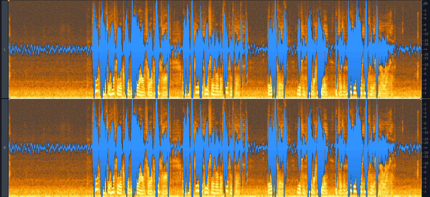 A quick look confirms the audible clipping.