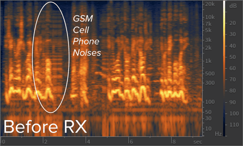 Dialogue before removing cell phone interference in RX