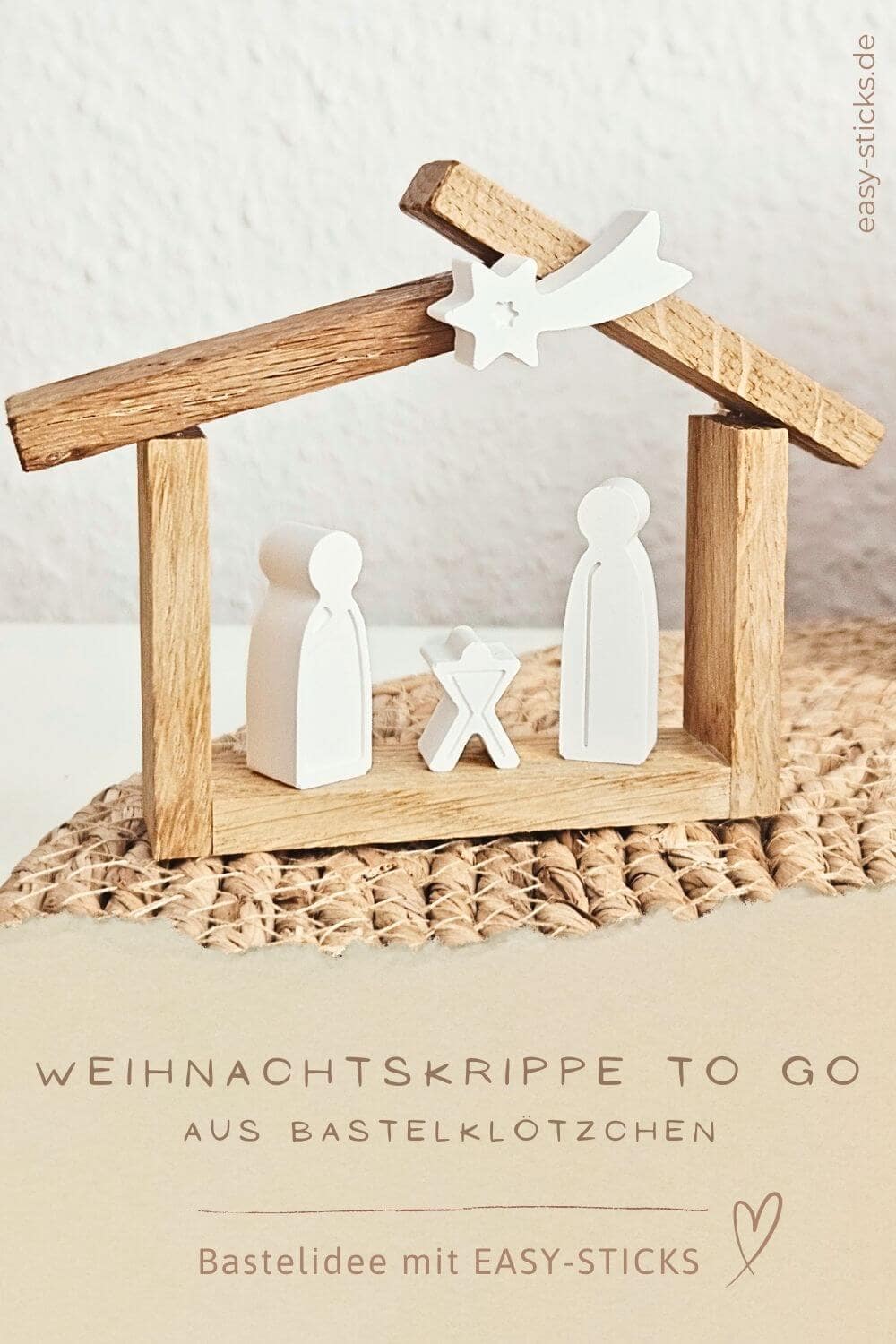Krippe togo aus Bastelklötzchen für Pinterest