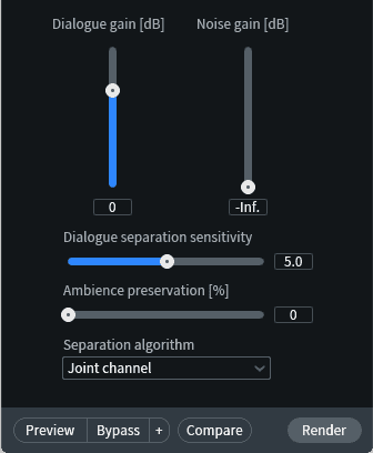 Dialogue Isolate module in RX 8