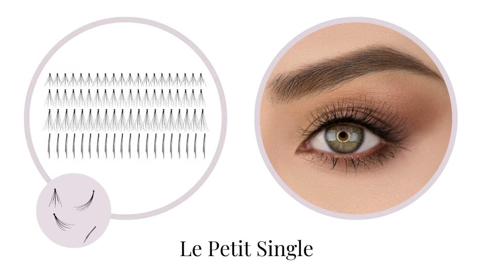 Le Petit Single product from House of Lashes shown on a almond eye shape