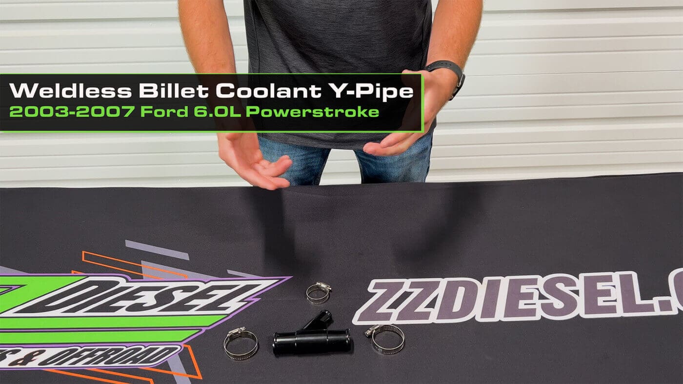Weldless Billet Coolant Y-Pipe, 6.0L Powerstroke