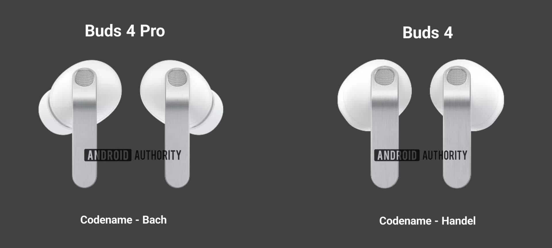 Side view of Galaxy Buds 4 design