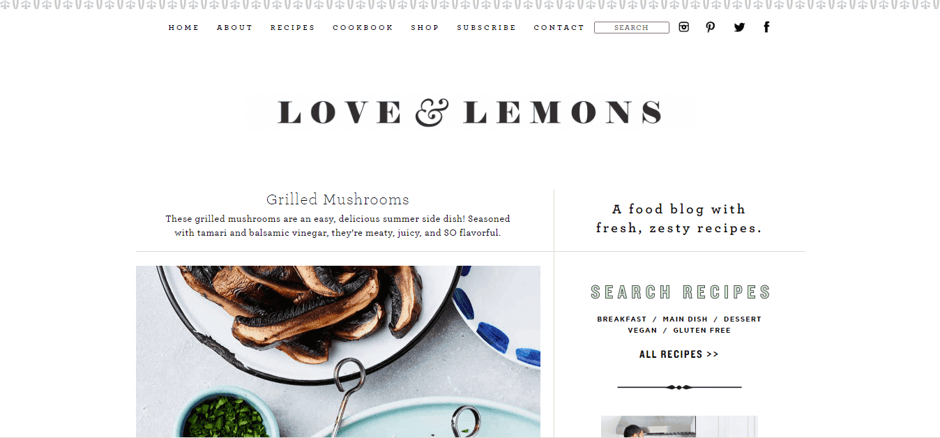 Highest Paid Food Bloggers love and lemons