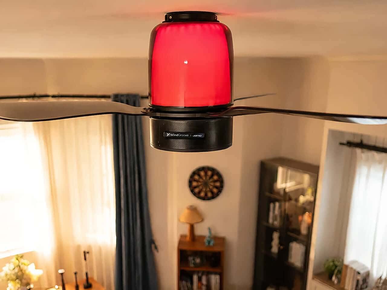 Close-up detail of the AirFi One integrated ceiling design