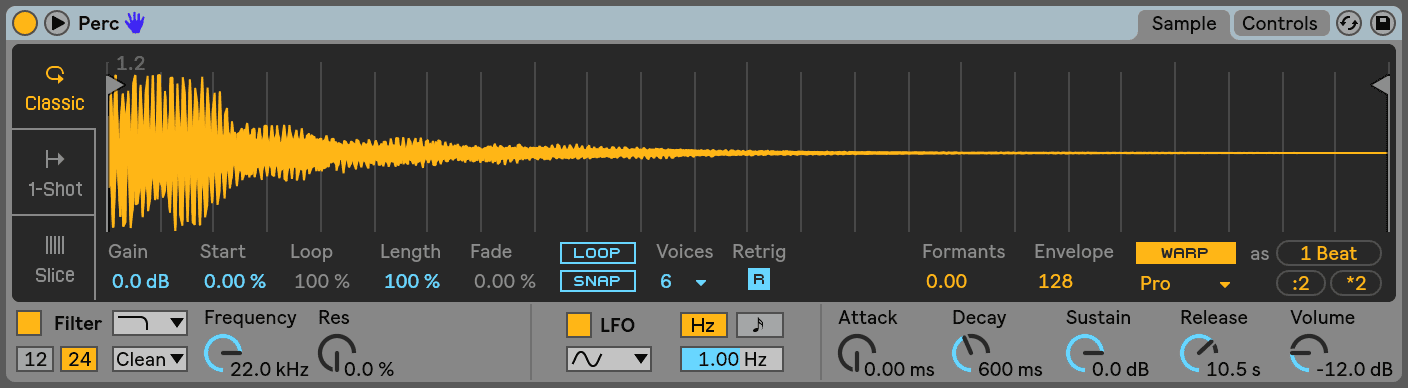 Perc sampler with warping
