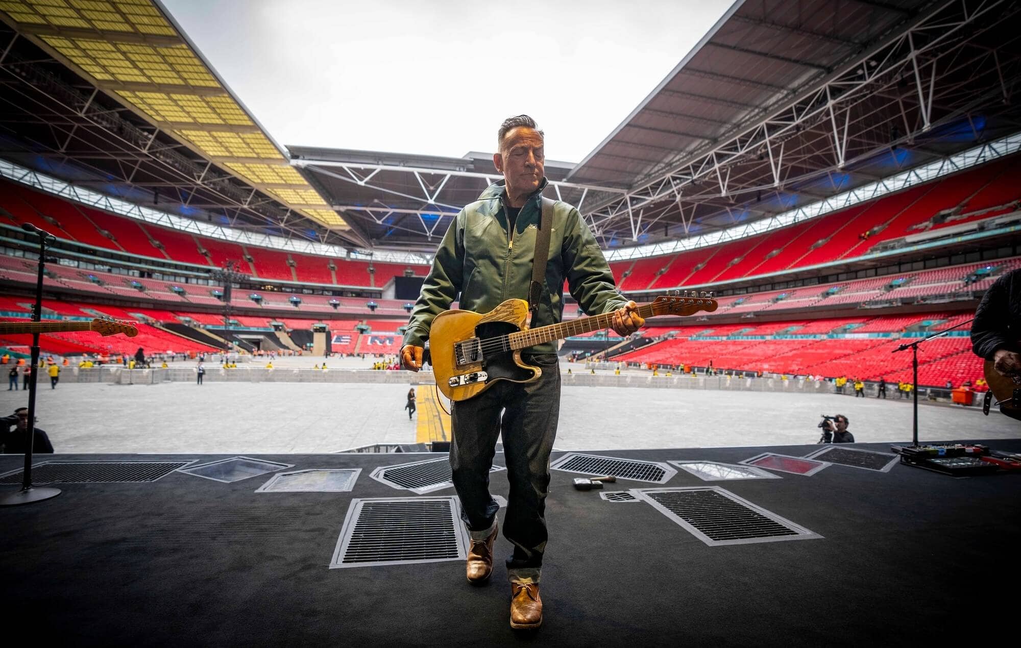 Bruce Springsteen passionately speaking out about the political climate.