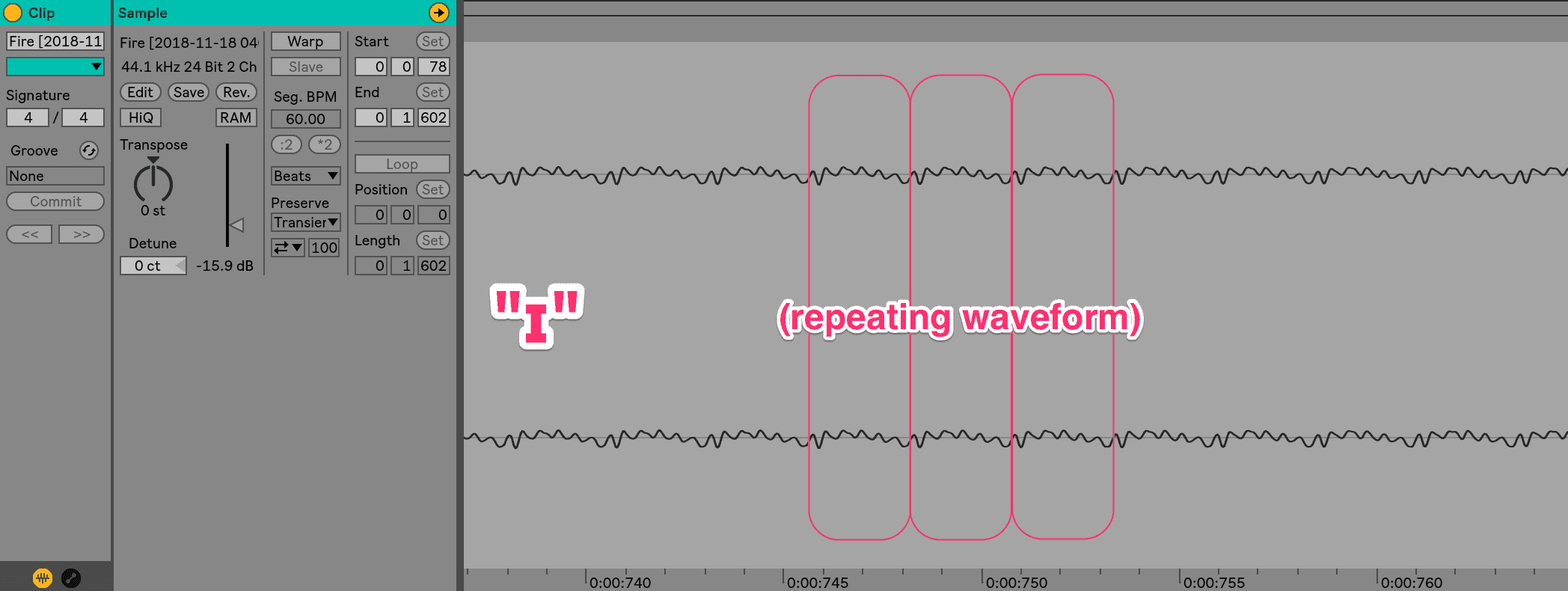 "i" waveform