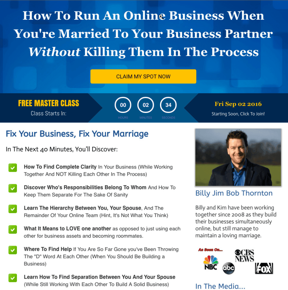 Webinar funnel template ClickFunnels templates