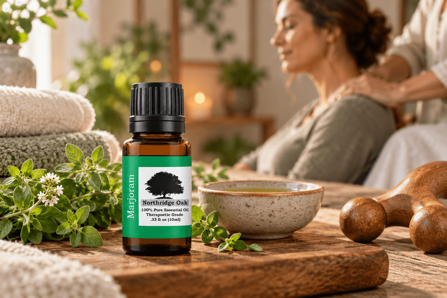 Marjoram Essential Oil for Massage and Tired Muscles