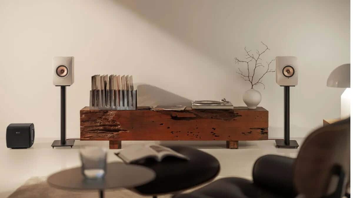 KEF LS50 speakers in new colors; a perfect blend of style and sound.