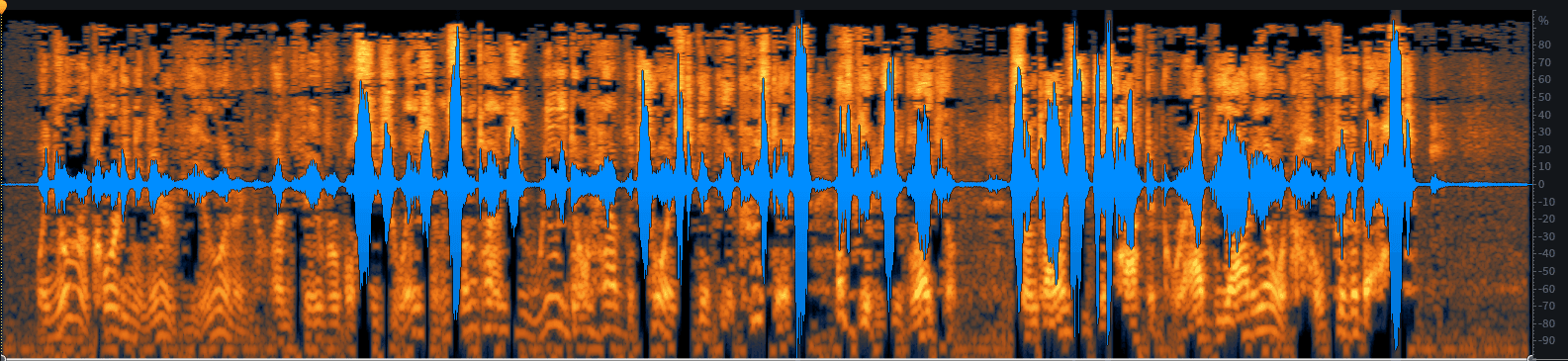 Spectrogram view after applying De-clip