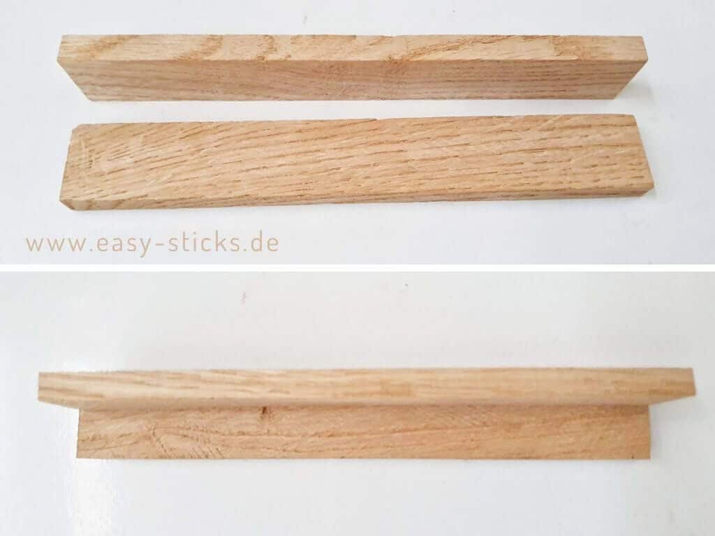 Winkel aus Easy-Sticks kleben