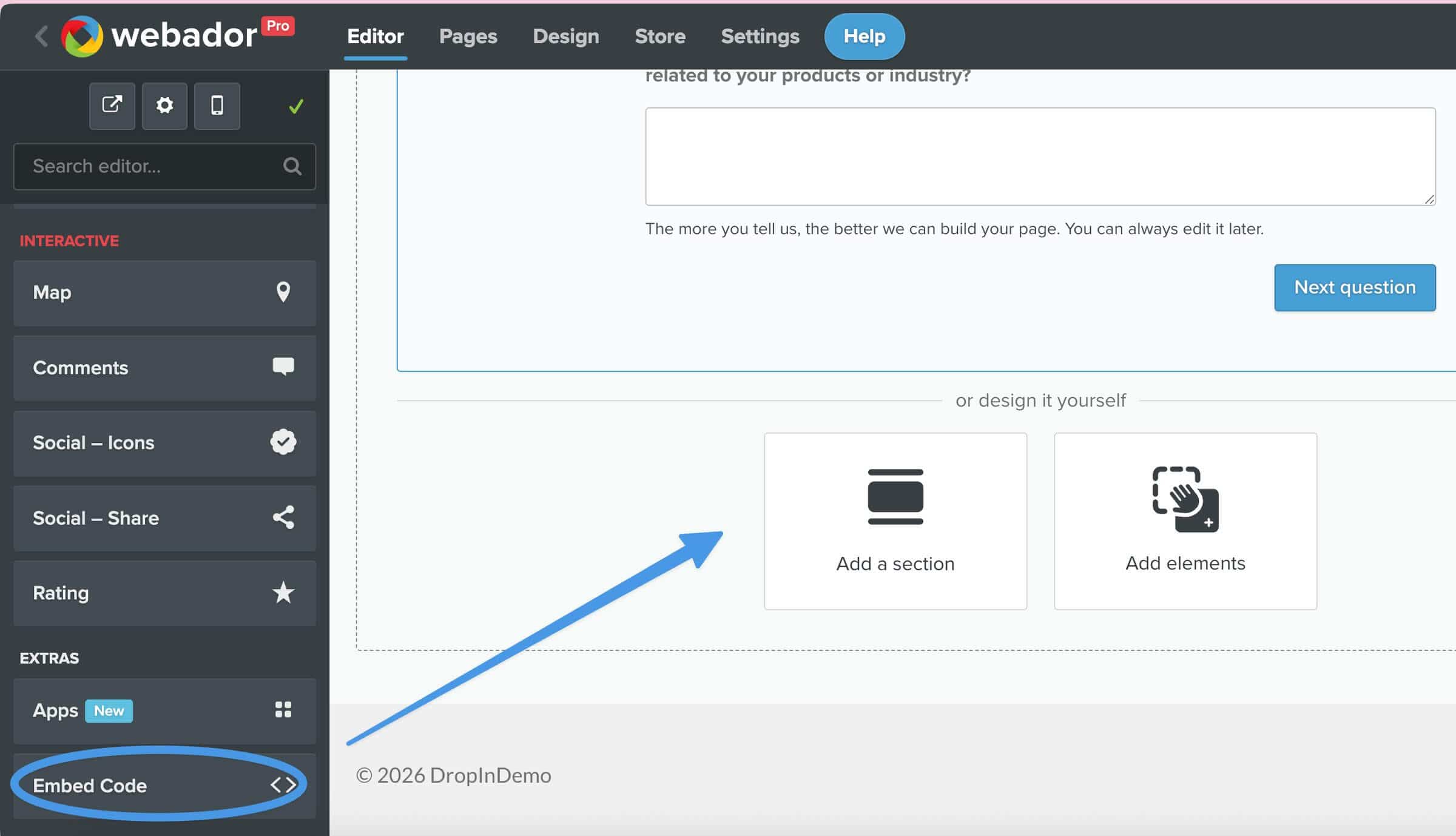 Webador blog install step