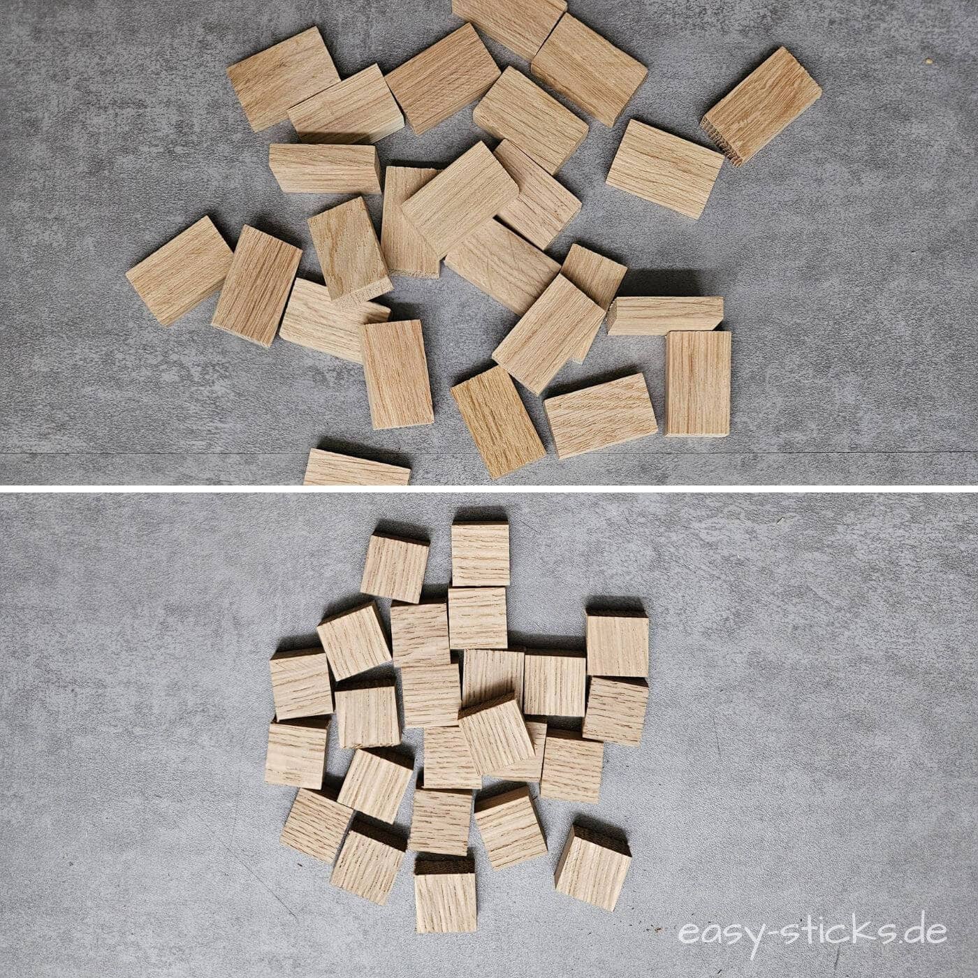 kleine Holzklötzchen