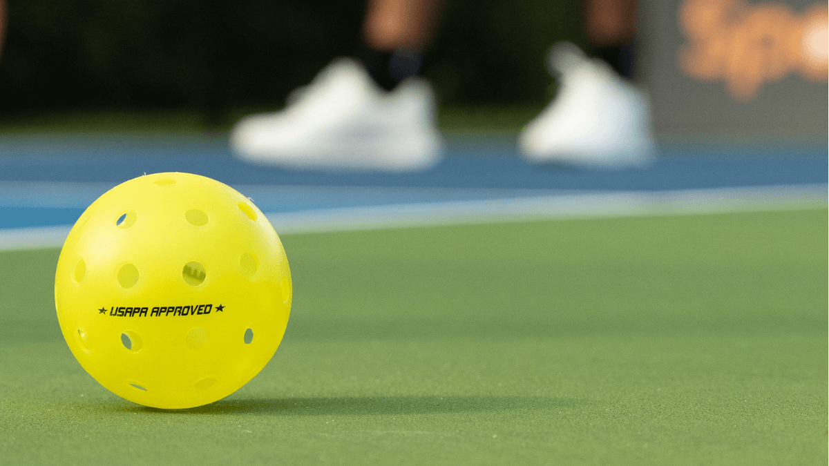 Pickleball on a court