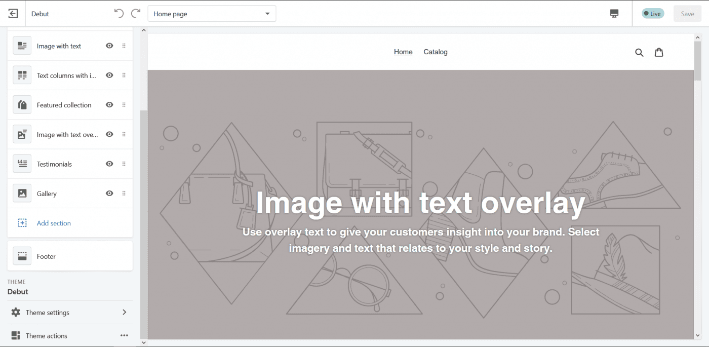 Shopify editor dashboard