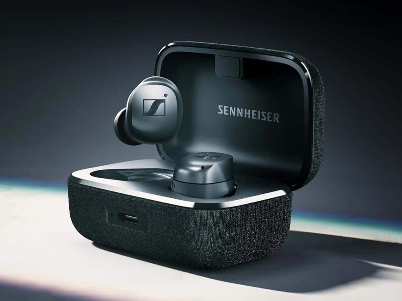 Close-up of the ergonomic and stylish earbuds design