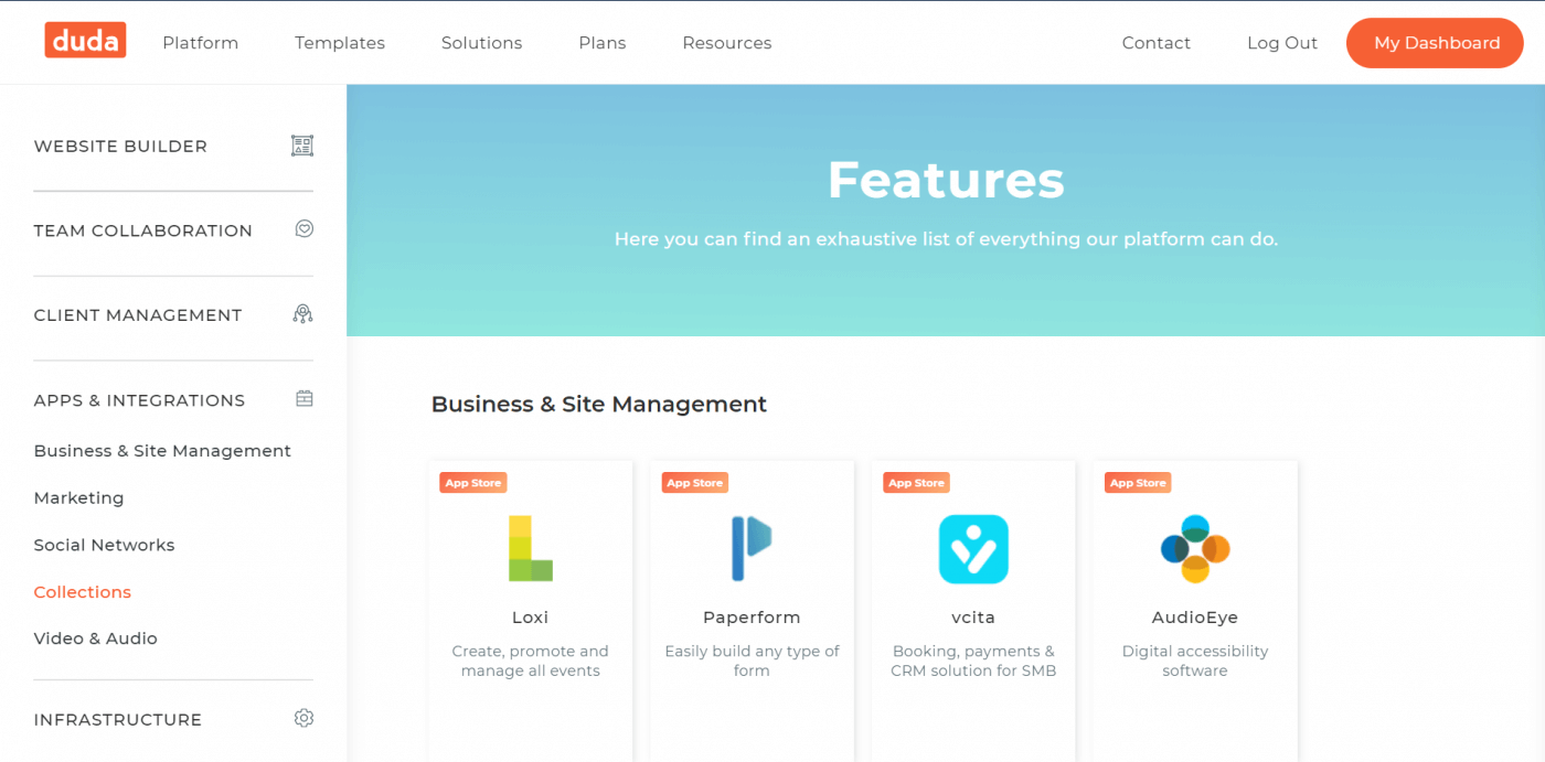 Duda integrations