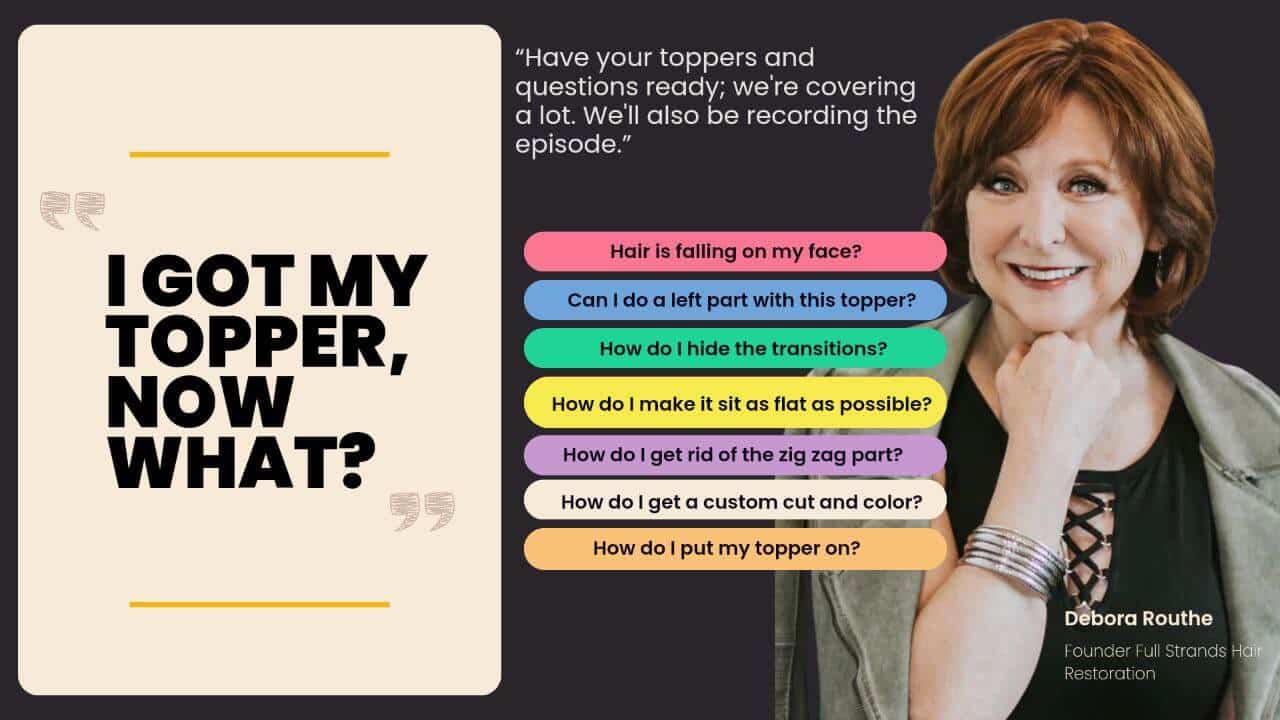 Hair topper care tips from Deborah