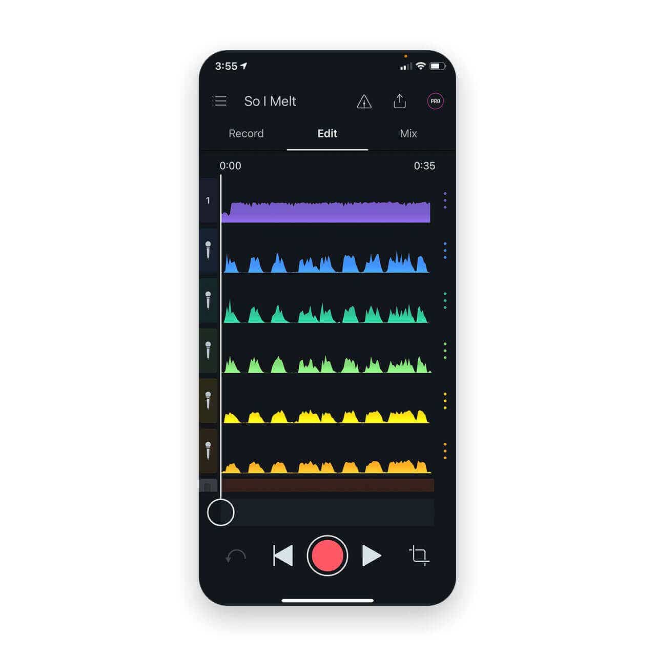 Record doubles for each vocal harmony in the Spire app